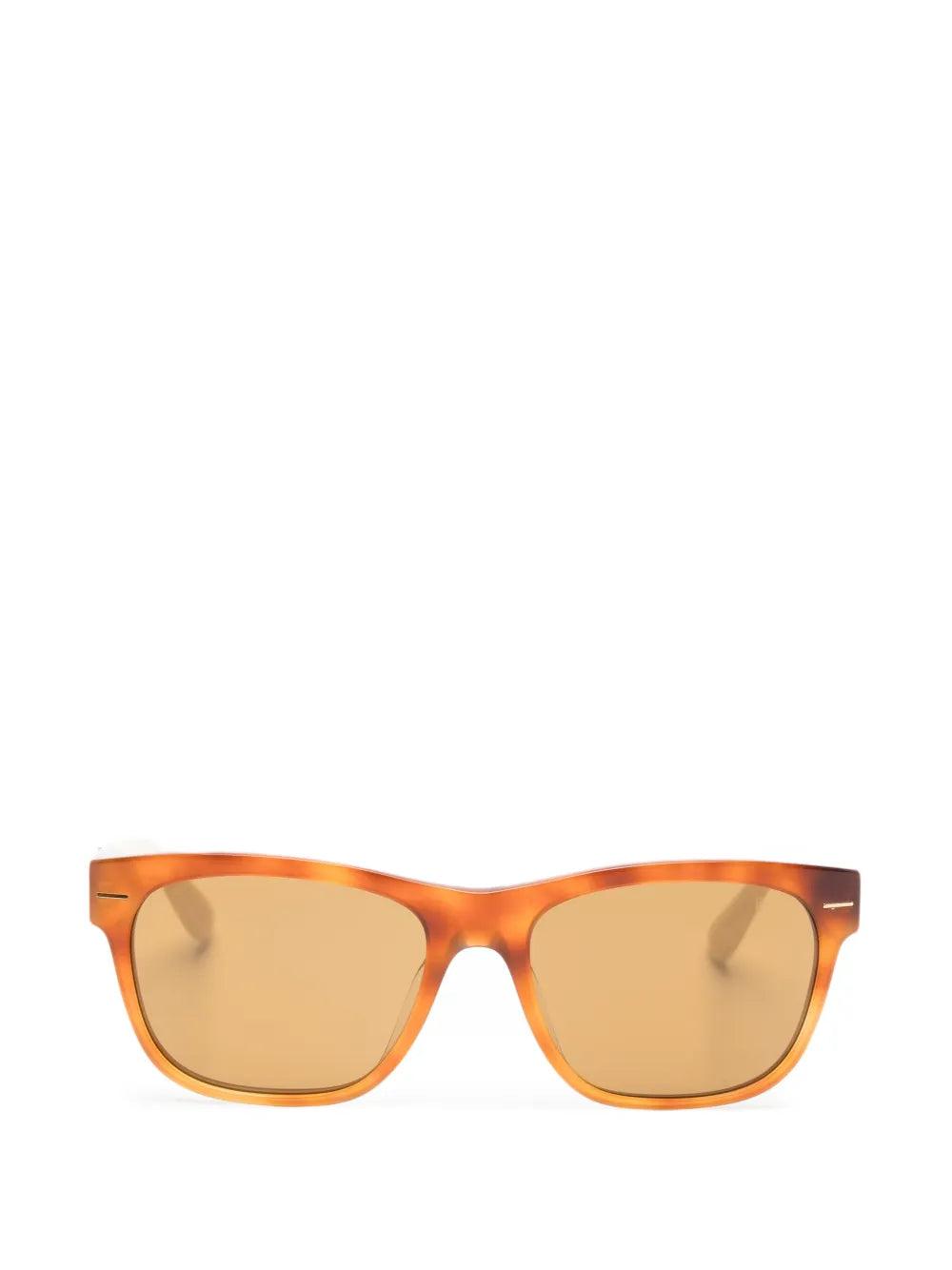 Brunello Cucinelli Rectangle-Frame Sunglasses — Orange