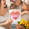 Personalizada Primera Mamá Ahora Abuela Flor de Nacimiento Amor Flor de Papel Marco de Caja de Sombra con Nombres y Título Día de la Madre Regalo de Cumpleaños para Mamá Abuela