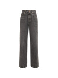 Brunello Cucinelli Washed Cotton Jeans — Grey