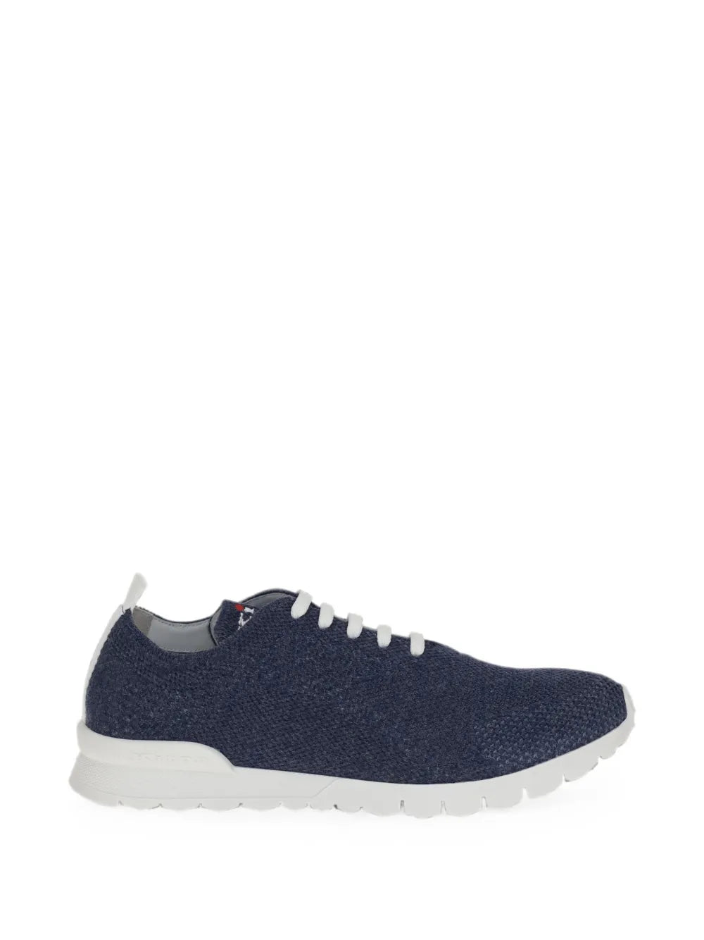 Kiton Knitted Lace-Up Sneaker — Navy