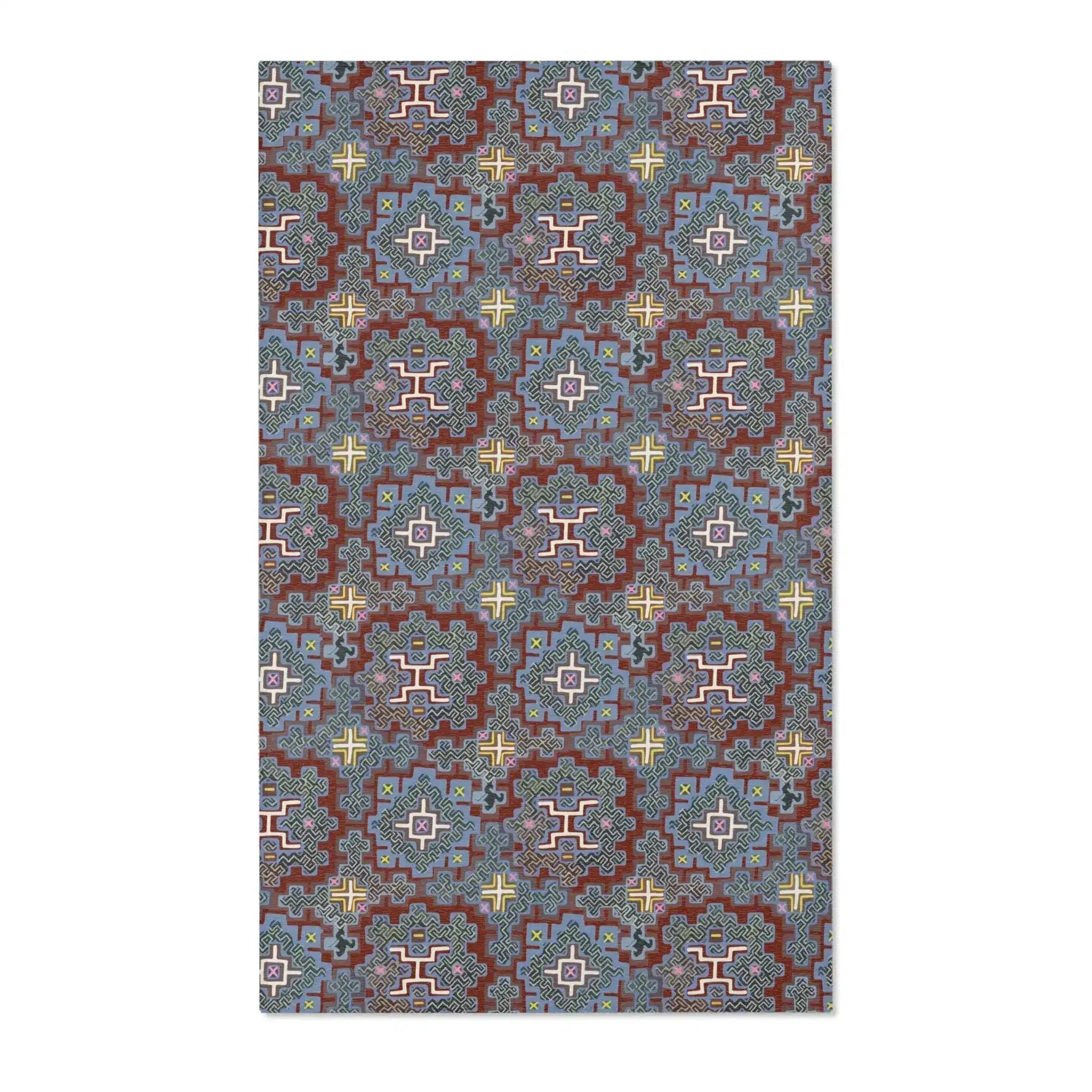 Brick Blaze Geo Accent Rug