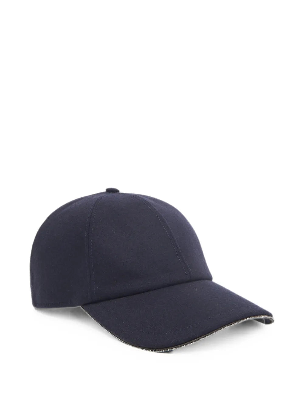 Peserico Monili-Trim Panelled Baseball Cap — Navy