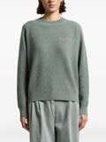 Peserico Ribbed-Knit Chain-Detail Sweater — Sage Green
