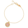 Roberto Coin Pink Opal and Diamond Bracelet — Gold