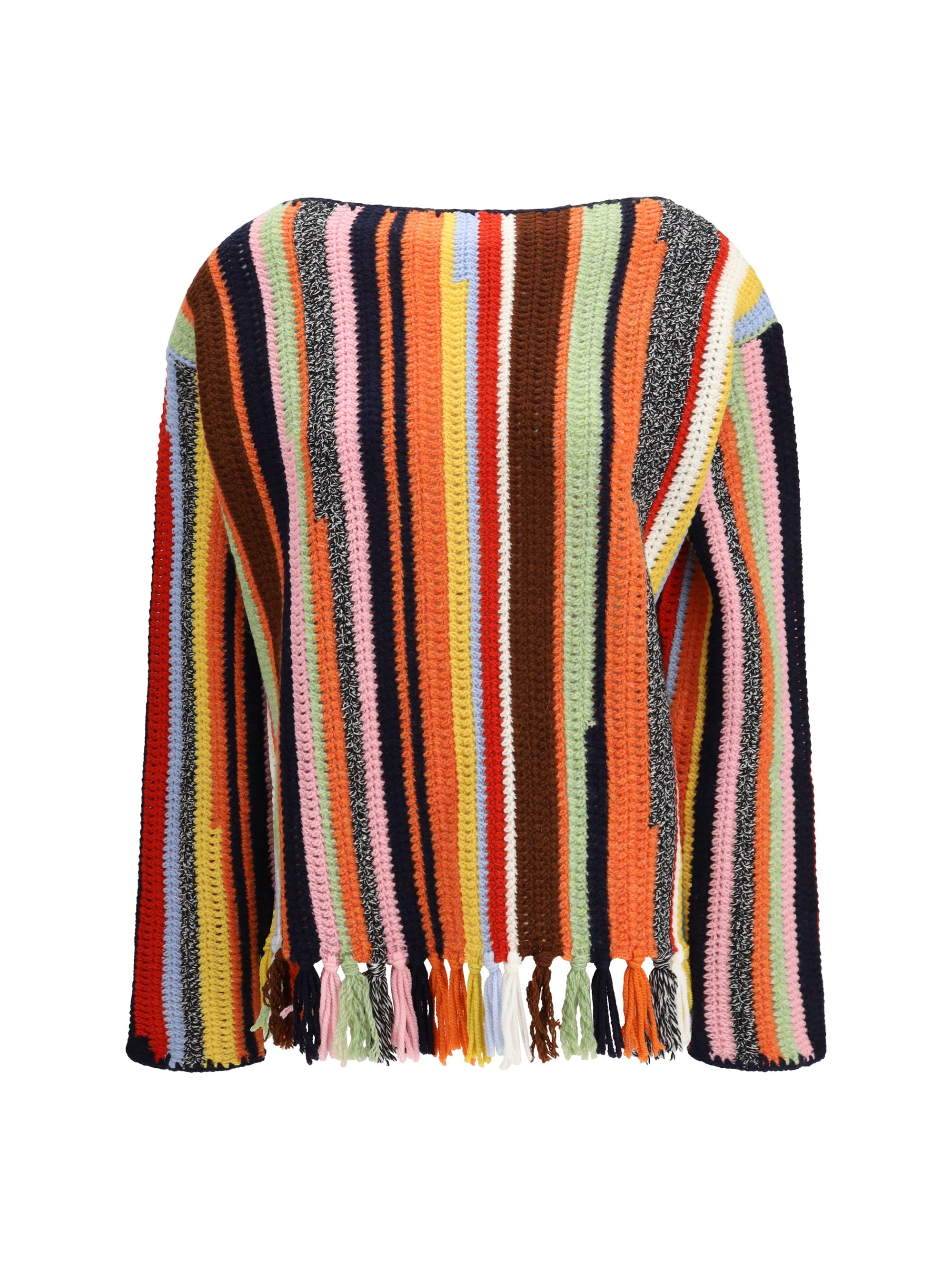 Prada Wool and Cashmere Striped Sweater — Multicolor