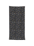 Kiton Paisley Fringed Scarf — Navy