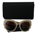 Women's Beige Acetate Full Rim Brown Lense Dg4294 Sunglasses
