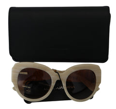 Women's Beige Acetate Full Rim Brown Lense Dg4294 Sunglasses
