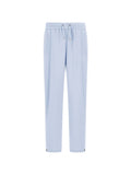 Herno Satin-Finish Pleated Trousers — Light Blue