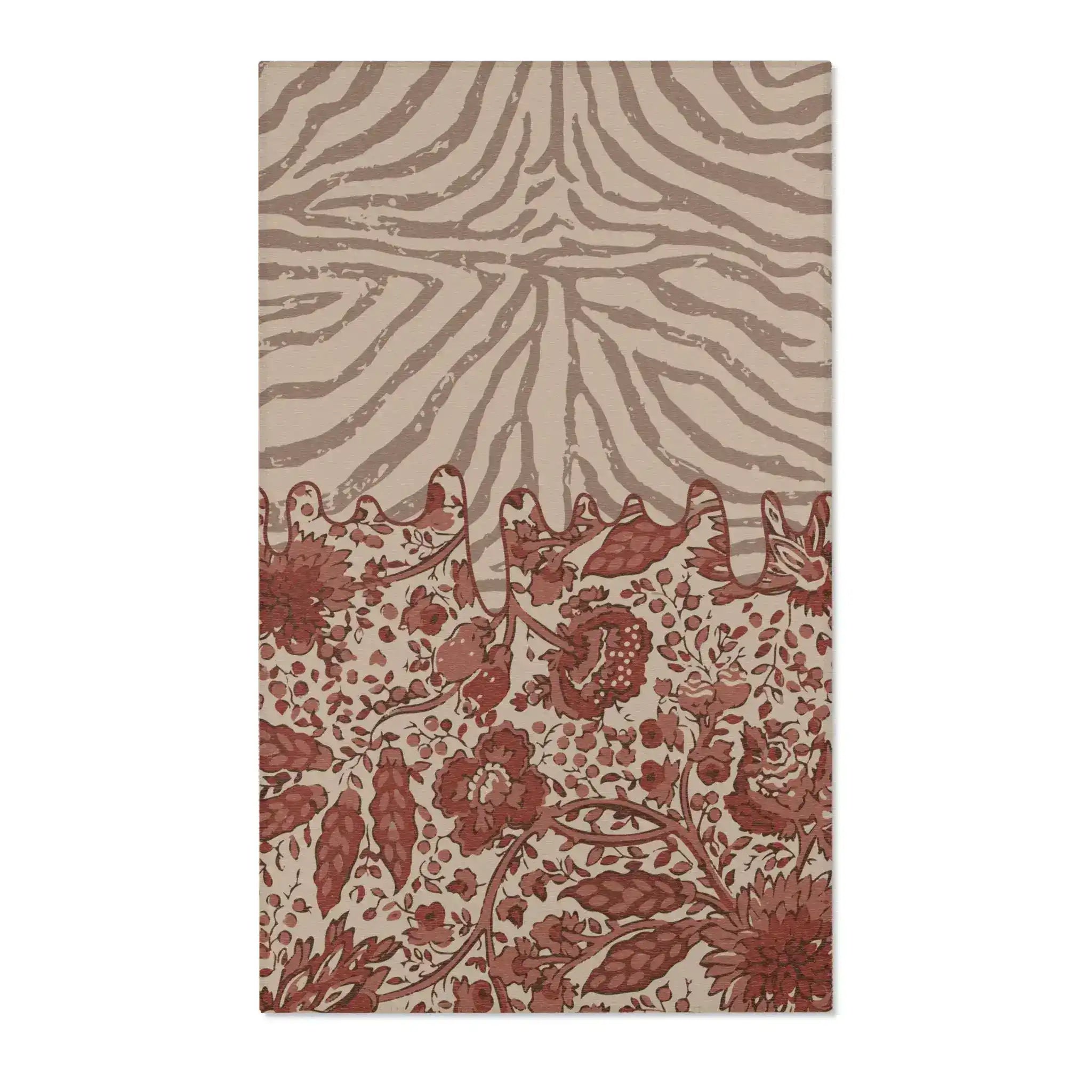 Zebra Bloom Melt Accent Rug