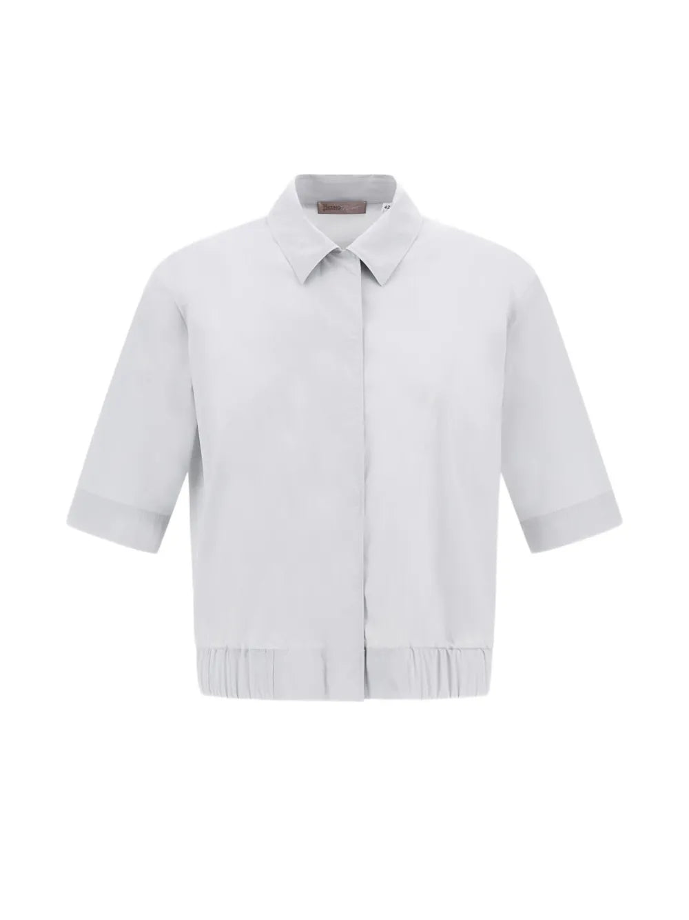 Herno Elasticated-Hem Cotton Shirt — White