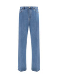 Valentino Straight-Leg Denim Jeans — Blue