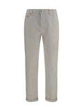 Brunello Cucinelli Turn-Up Hem Cotton Jeans — White