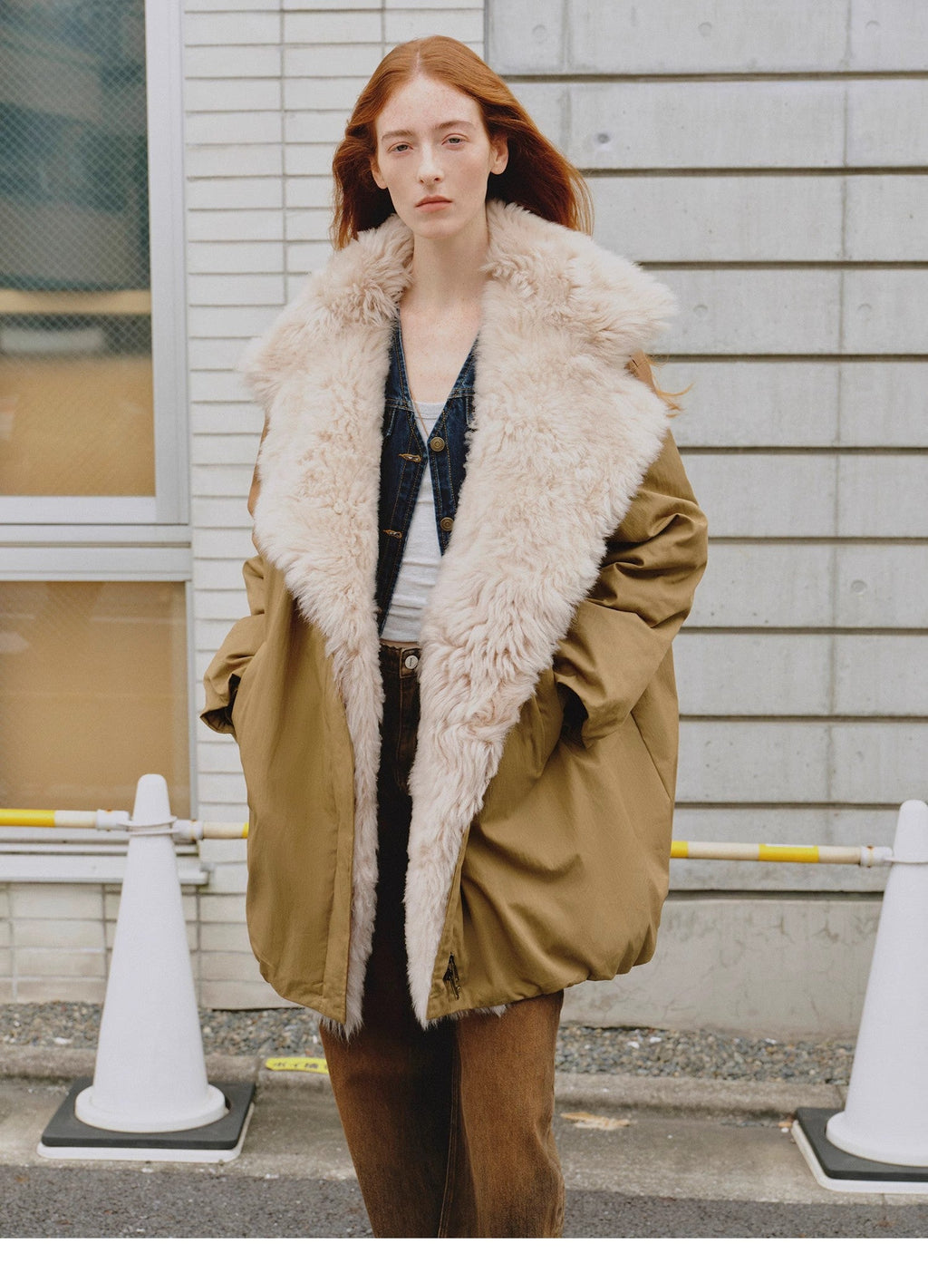 Modern Introduction detachable toka fur collar fur coat silhouette 90 goose down parka winter