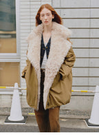 Modern Introduction detachable toka fur collar fur coat silhouette 90 goose down parka winter
