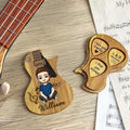 Caja de madera para guardar púas de guitarra personalizada con nombre y texto Regalo de cumpleaños para músico Guitarrista