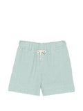 Eleventy Linen Elasticated-Waist Shorts — Sage Green