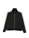 Peserico Side-Stripe Zip-Fastening Sweatshirt — Black