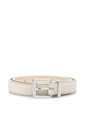Peserico Bead-Trim Suede Belt — Beige