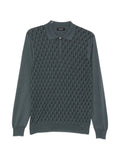 Stefano Ricci Geometric-Pattern Zip-Fastening Polo — Charcoal