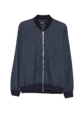 Kiton Zip-Up Bomber Jacket — Navy Blue