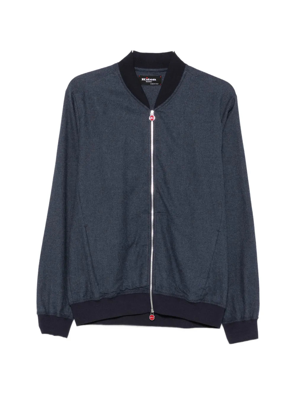 Kiton Zip-Up Bomber Jacket — Navy Blue