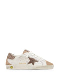 Golden Goose Leather & Suede with Star Patch Sneaker — White