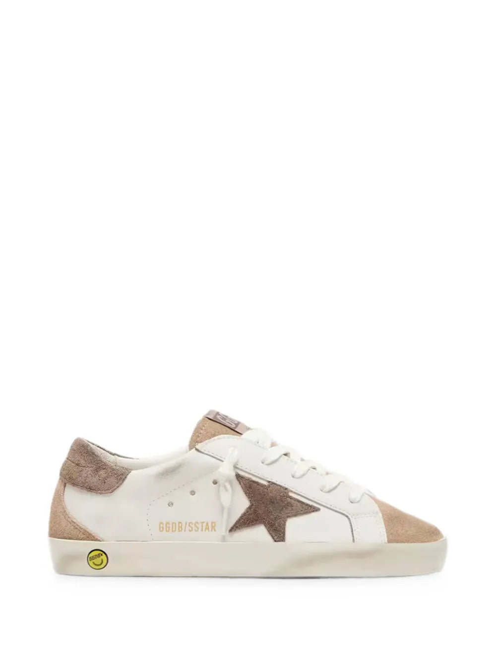 Golden Goose Leather & Suede with Star Patch Sneaker — White