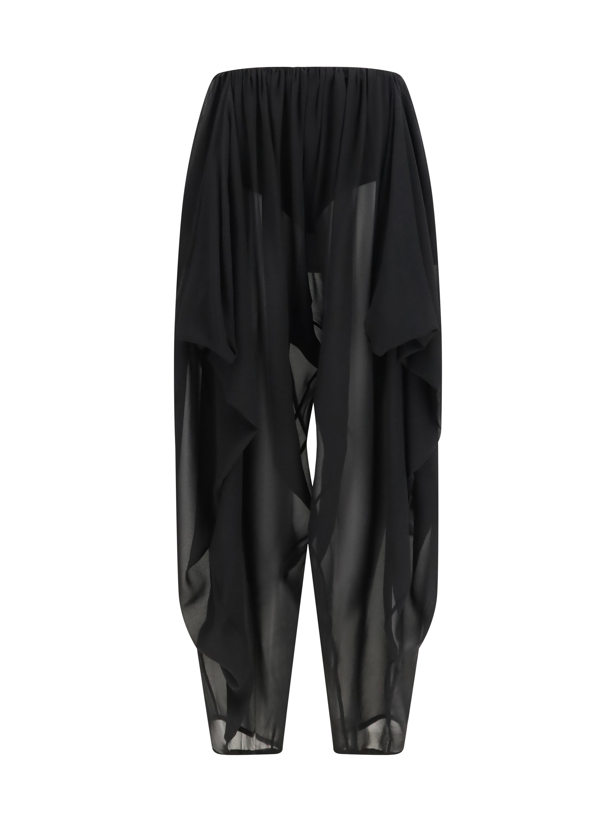 Francesco Murano Voluminous Silk Trousers — Black