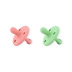 Kit 2 Chupetes Clásicos para Bebé Rosa y Oliva | Silicona Orgánica Nenina & Co