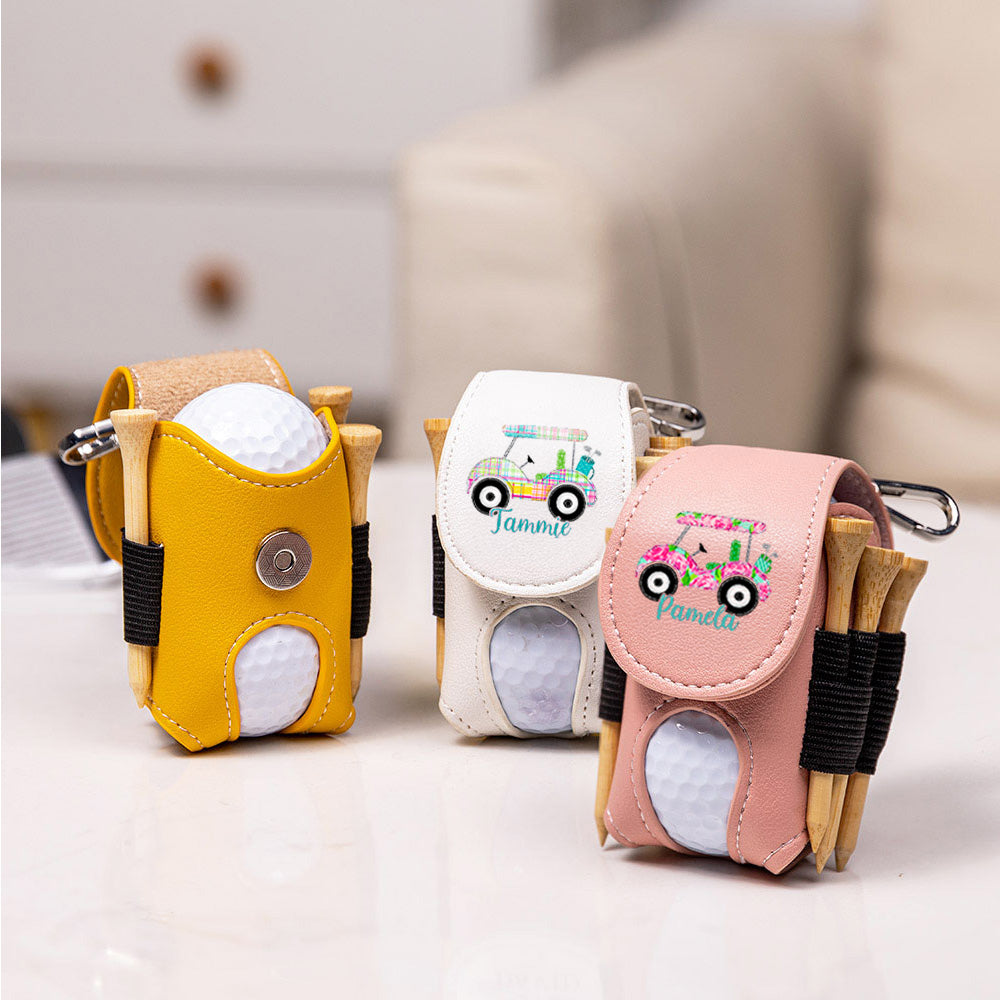 Funda de piel personalizada con nombre y clip para el cinturón Accesorios deportivos Regalo de cumpleaños para jugadores de golf