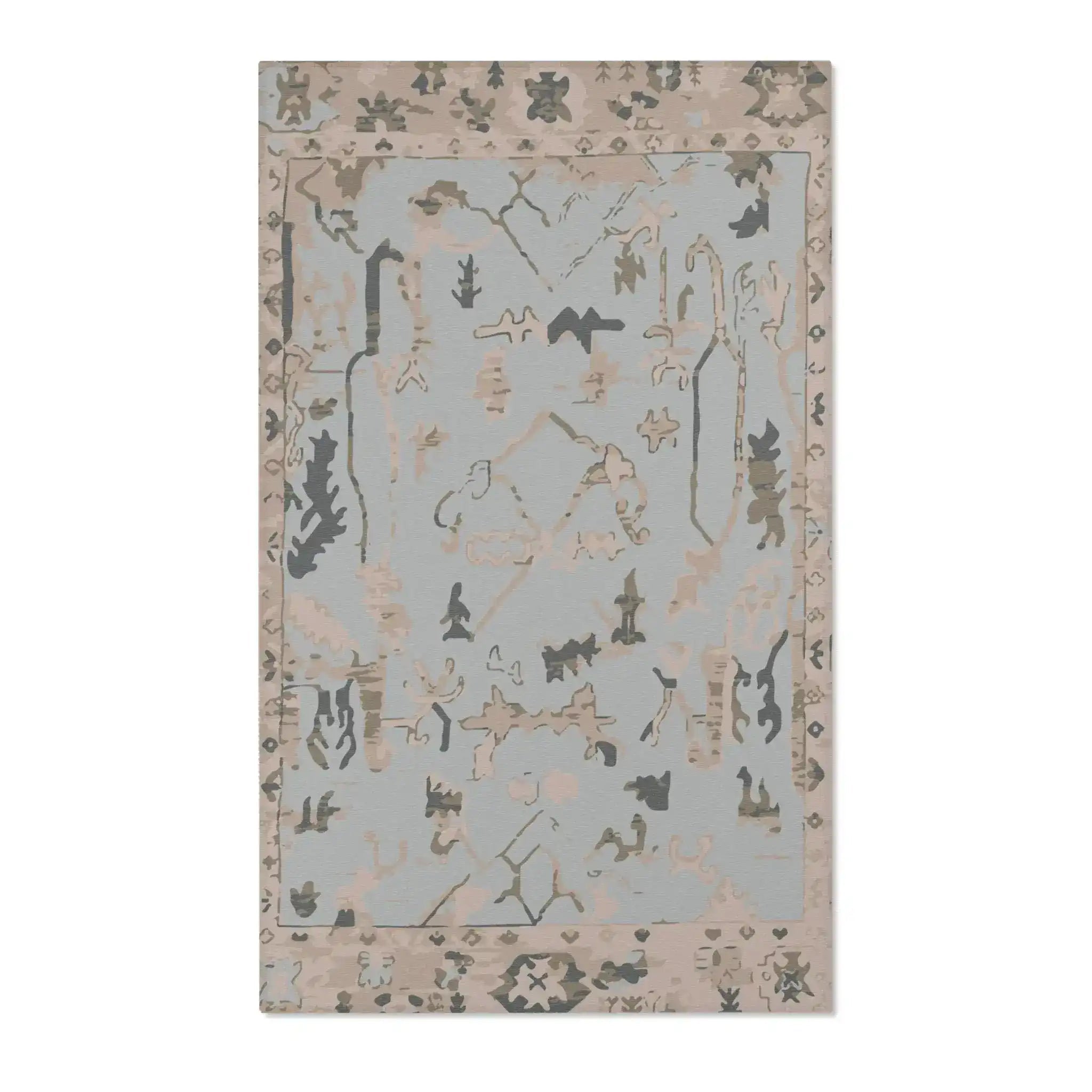 Desert Sand Abstract Tribal Accent Rug