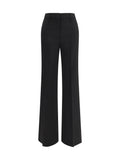 Max Mara Sportmax Flare Wool Trousers — Black