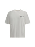 Camiseta de algodón con logo bordado Dsquared2 - Blanco