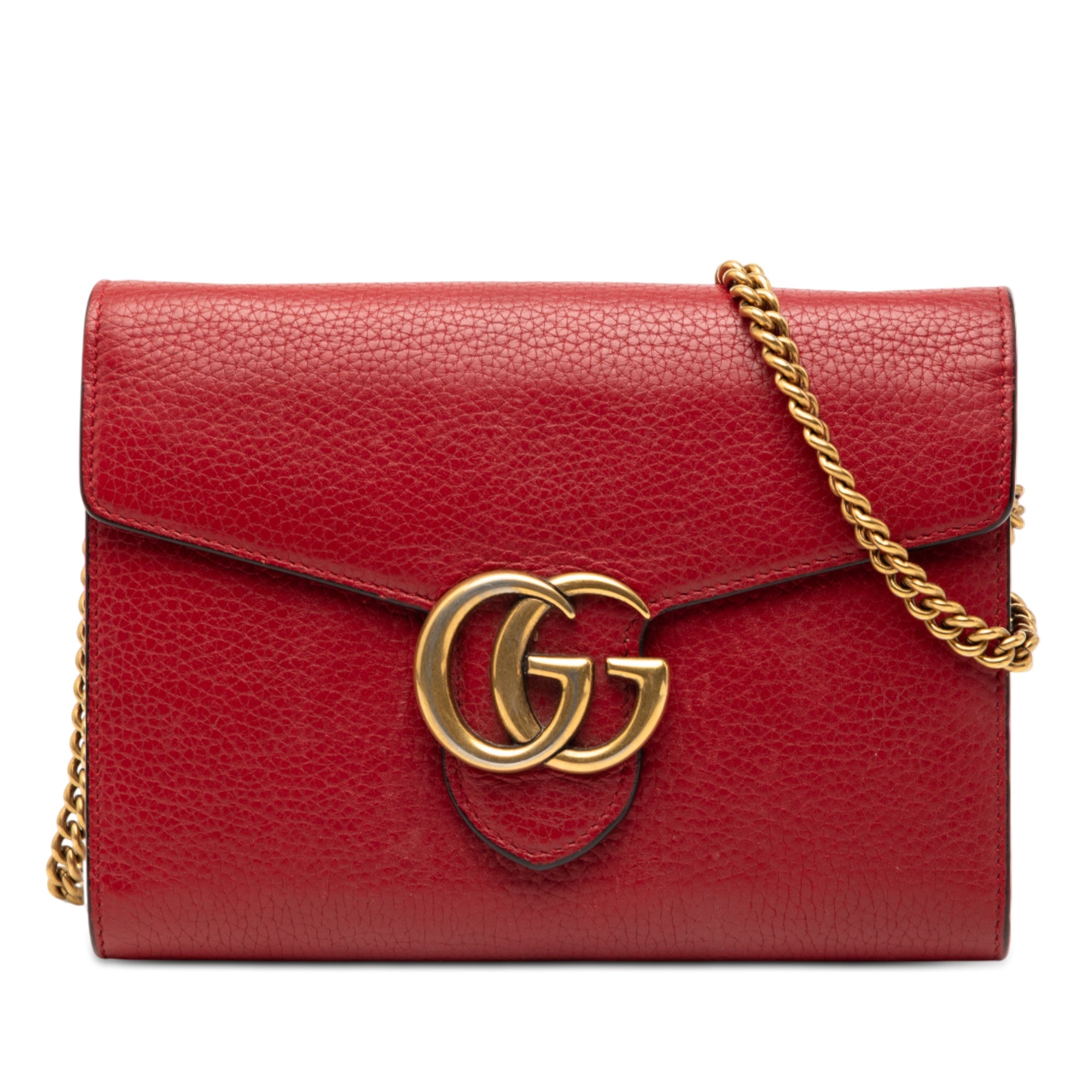 GG Marmont Leather Wallet on Chain