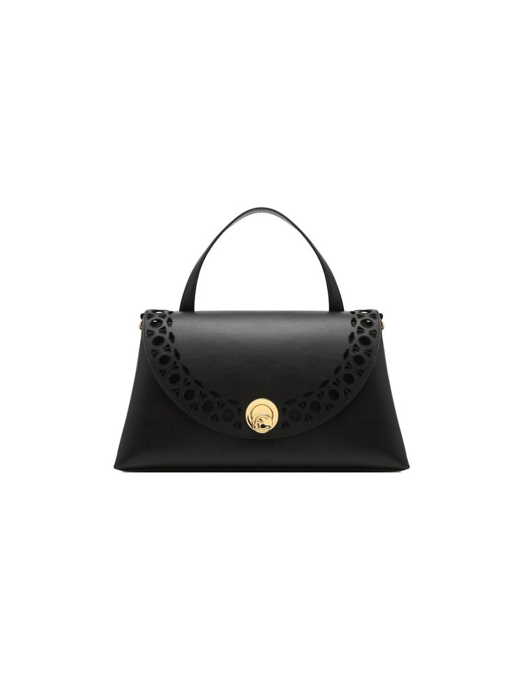 Bolso de Mano Coccinelle de Piel Ondulada — Negro