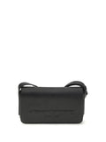 Alexander Wang Embossed Logo Leather Shoulder Bag — Black