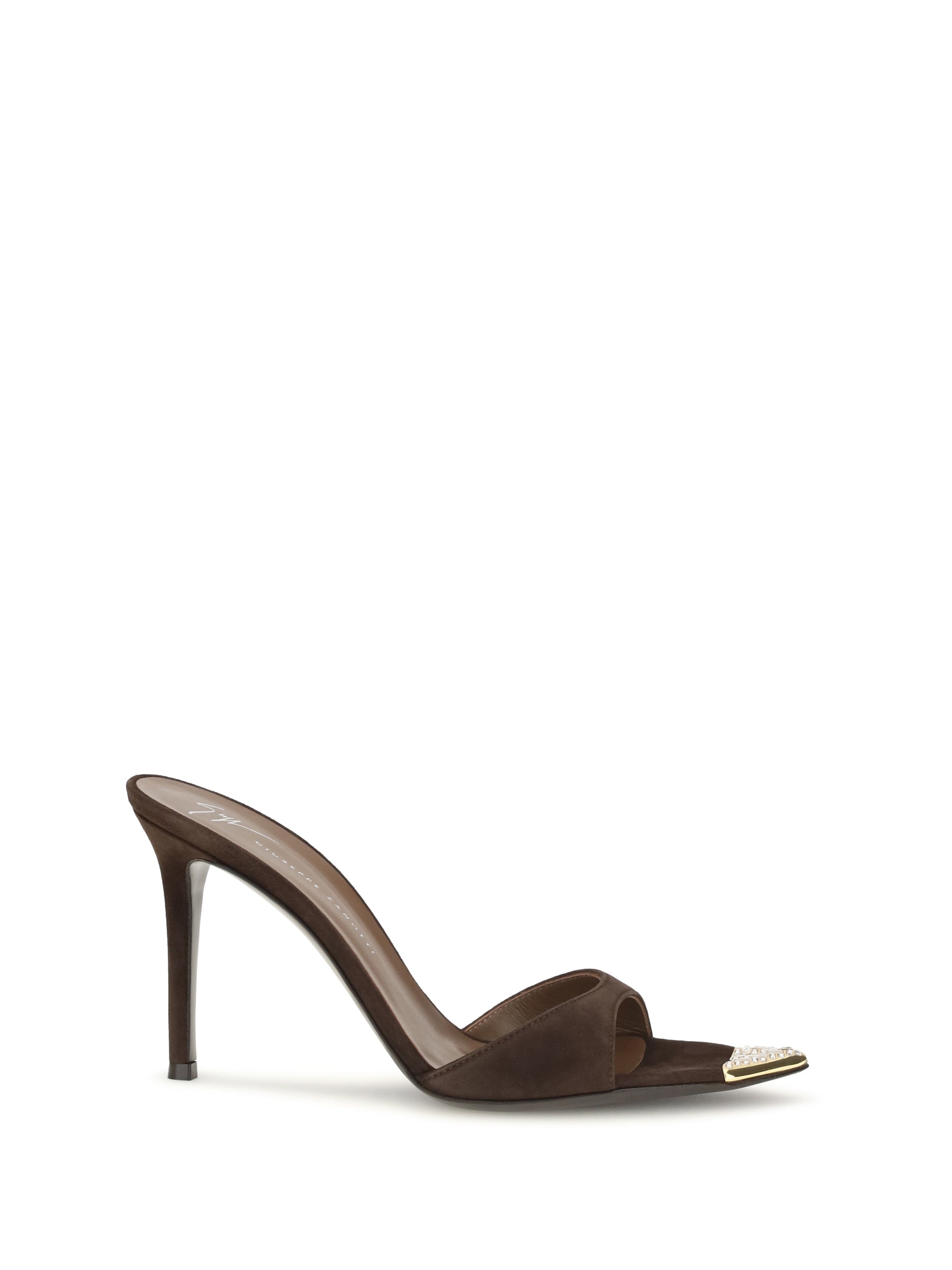 Giuseppe Zanotti Intrigo Jewelry Mule — Brown