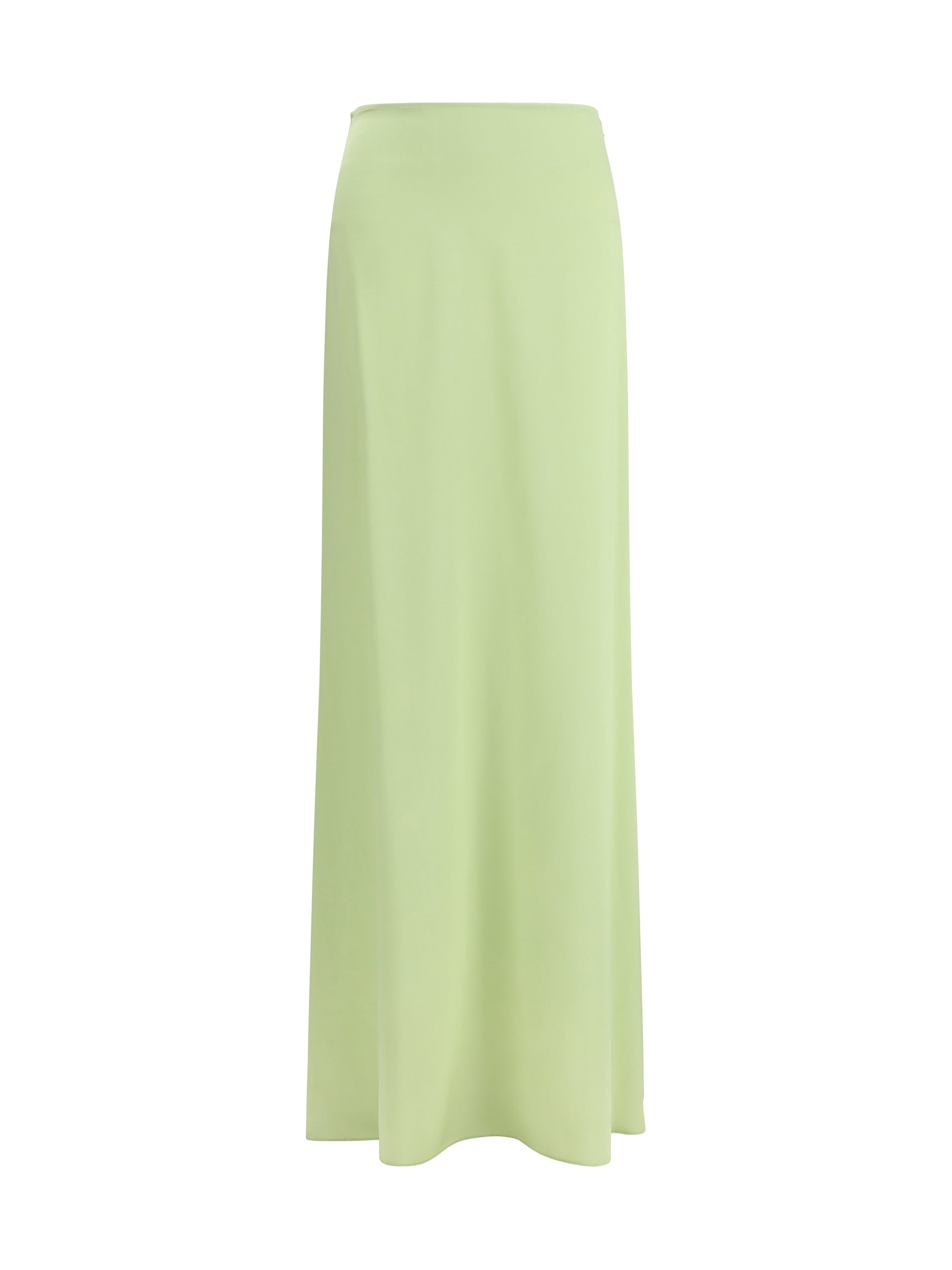 Kristina Ti Fluid Silk Skirt — Green
