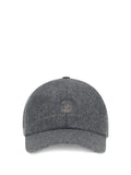 Brunello Cucinelli M038P9850 Logo-Embroidered Baseball Cap — Gray
