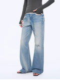 West City Rhythm Handmade Whisker Washed Flared Jeans Spring
