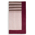 Printed Square Scarf Micro Pattern Patch with Red Border