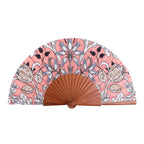 Folding Silk Fan with Floral Print Elinor