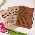 Personalizado Cluster Fuck Fixer Funny Dictionary Style A5 Journal Notebook with Name and 100 Pages Promoción Regalo de cumpleaños para amigos Colegas