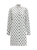 Fiorucci Polka-Dot Cotton Shirt Dress — White