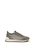 Brunello Cucinelli Precious Nickel-Free Jewel Detail Sneaker — Beige