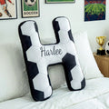 Almohada personalizada con iniciales de fútbol y nombre Decoración del salón Día del partido Cumpleaños Copa del Mundo Regalo para amante del fútbol