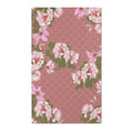 Blush Peonies on Rose Scallop Accent Rug