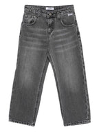 MSGM KIDS Jeans Grey Cotone