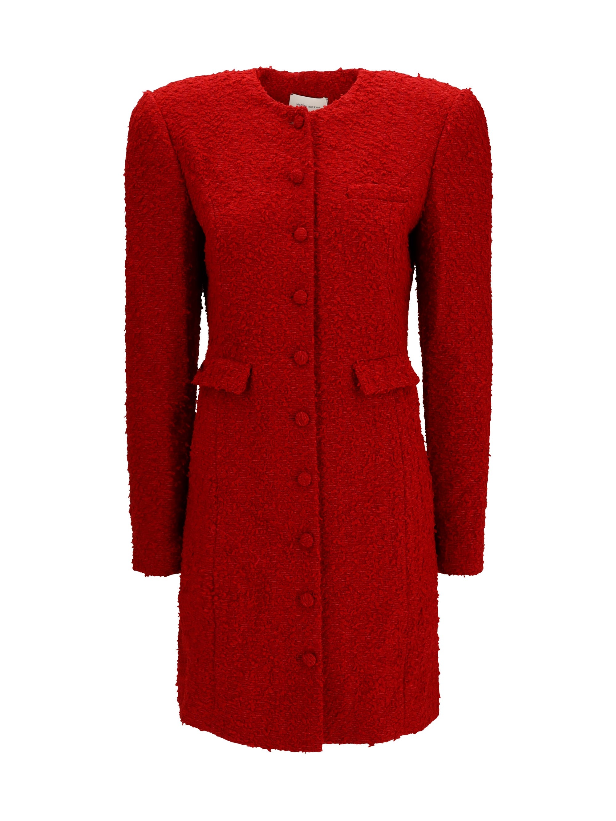 Magda Butrym Bouclé Dress — Red